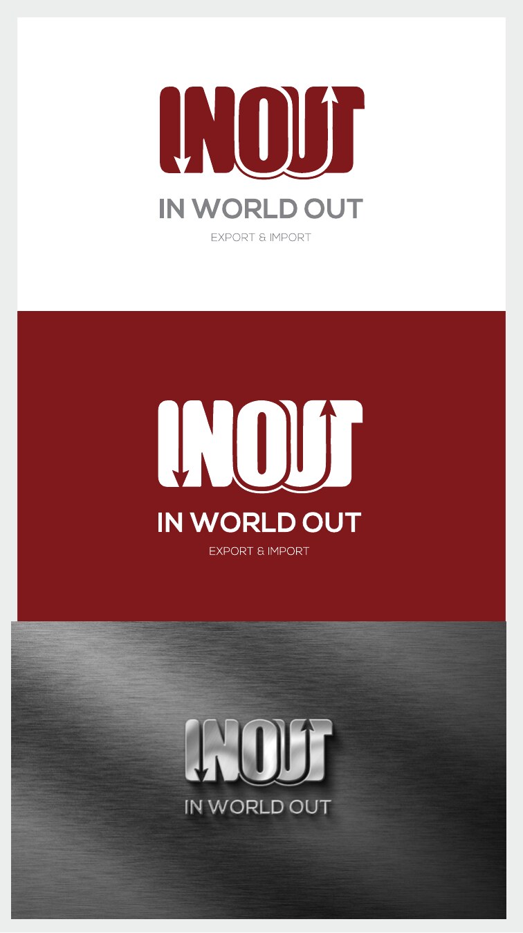In World Out export and import brand identity