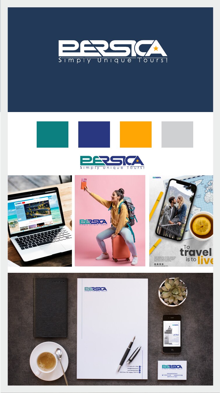 Persia travel brand identity