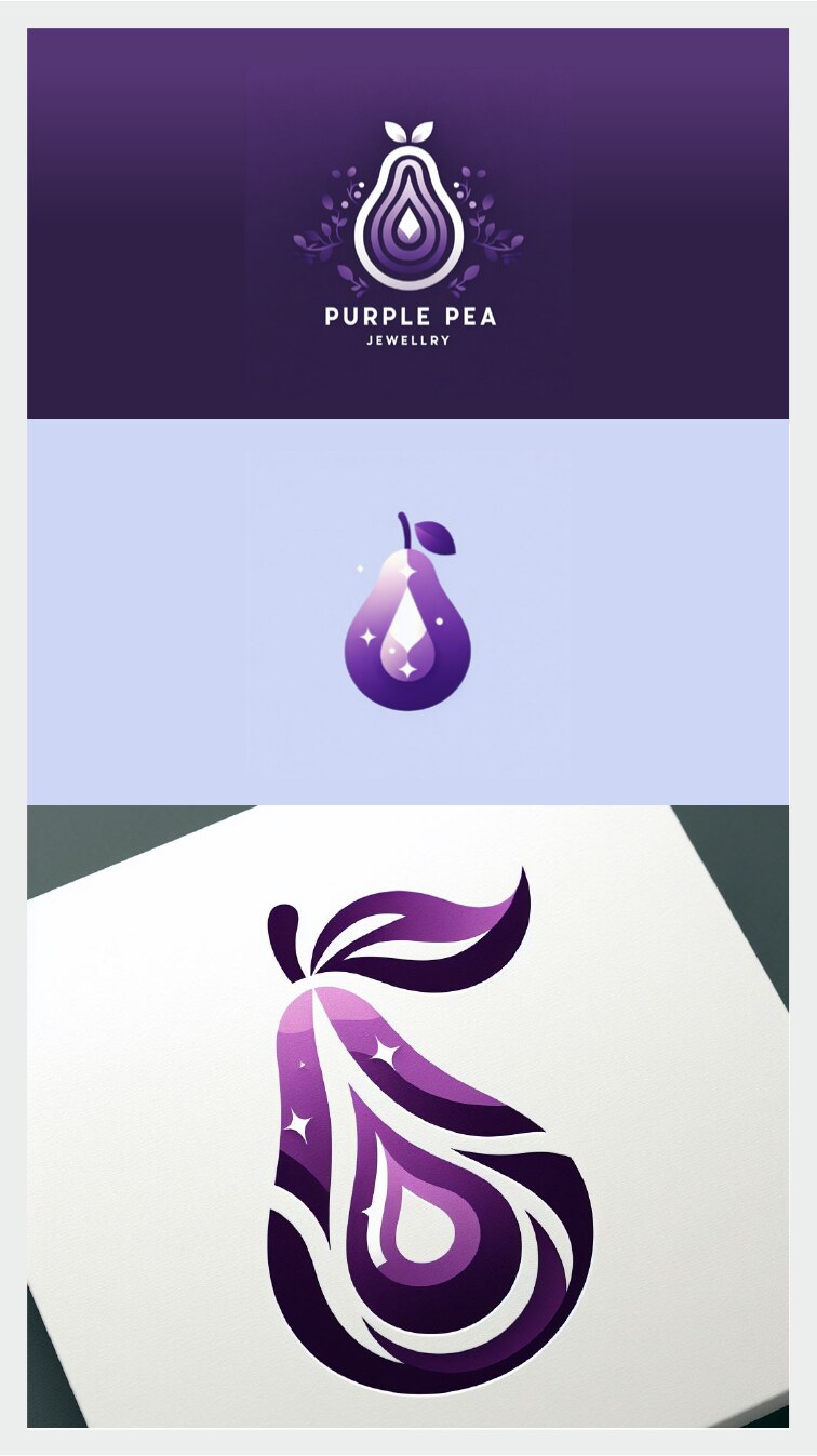 Purple Pea jewellery brand identity